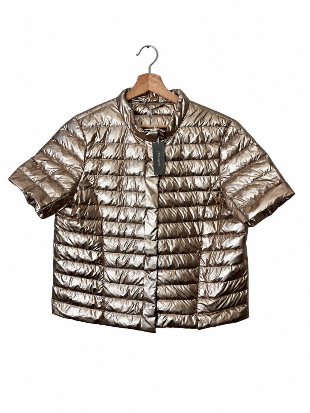 J. McLaughlin Sarabeth Gold Down Puffer Jacket L